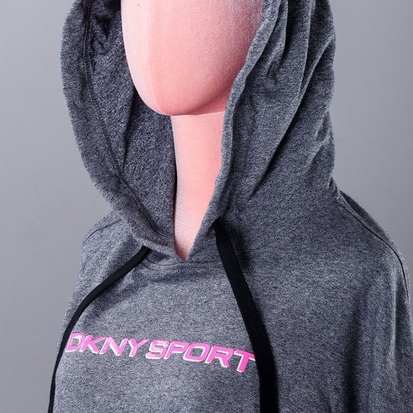 NWT DKNY SPORT PLUS FRENCH TERRY LOGO HOODIE - 1X - Picture 2 of 6